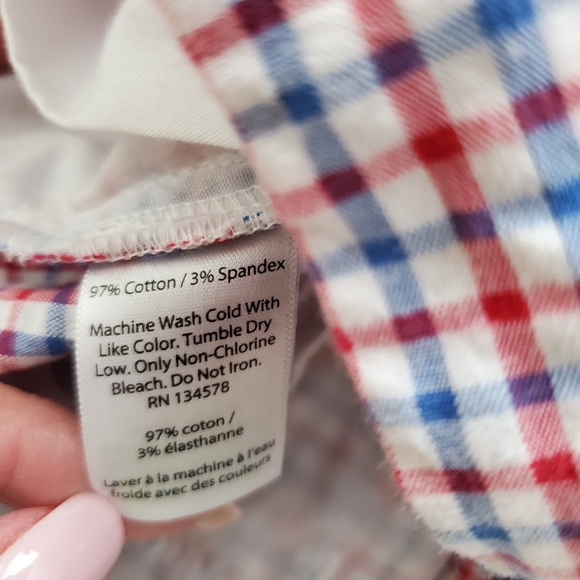 SOLD Vineyard Vines Boys Red, White And Blue Gingham Seersucker Shorts sz14 - Picture 10 of 16